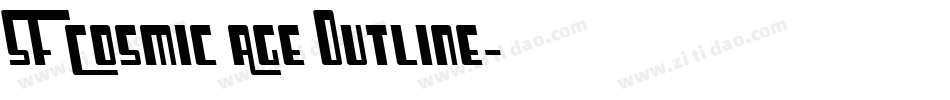 SF Cosmic Age Outline字体转换